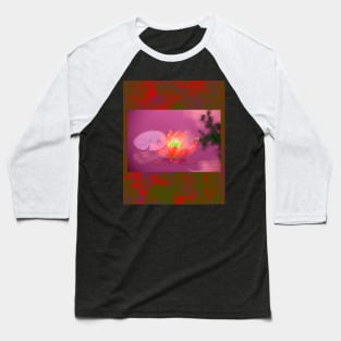 Pink Lotus Baseball T-Shirt